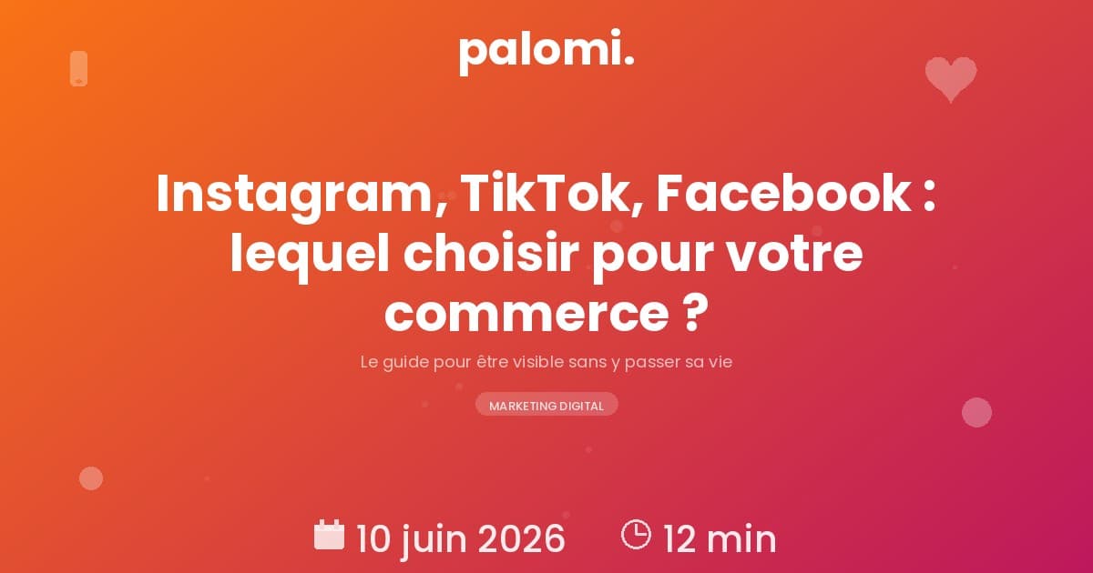 Réseaux sociaux pour commerçants : Instagram, TikTok, Facebook — lequel choisir et comment s'en servir sans y passer sa vie